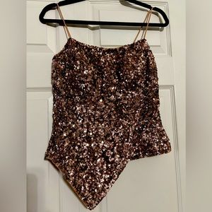 Cache Gold sequin top